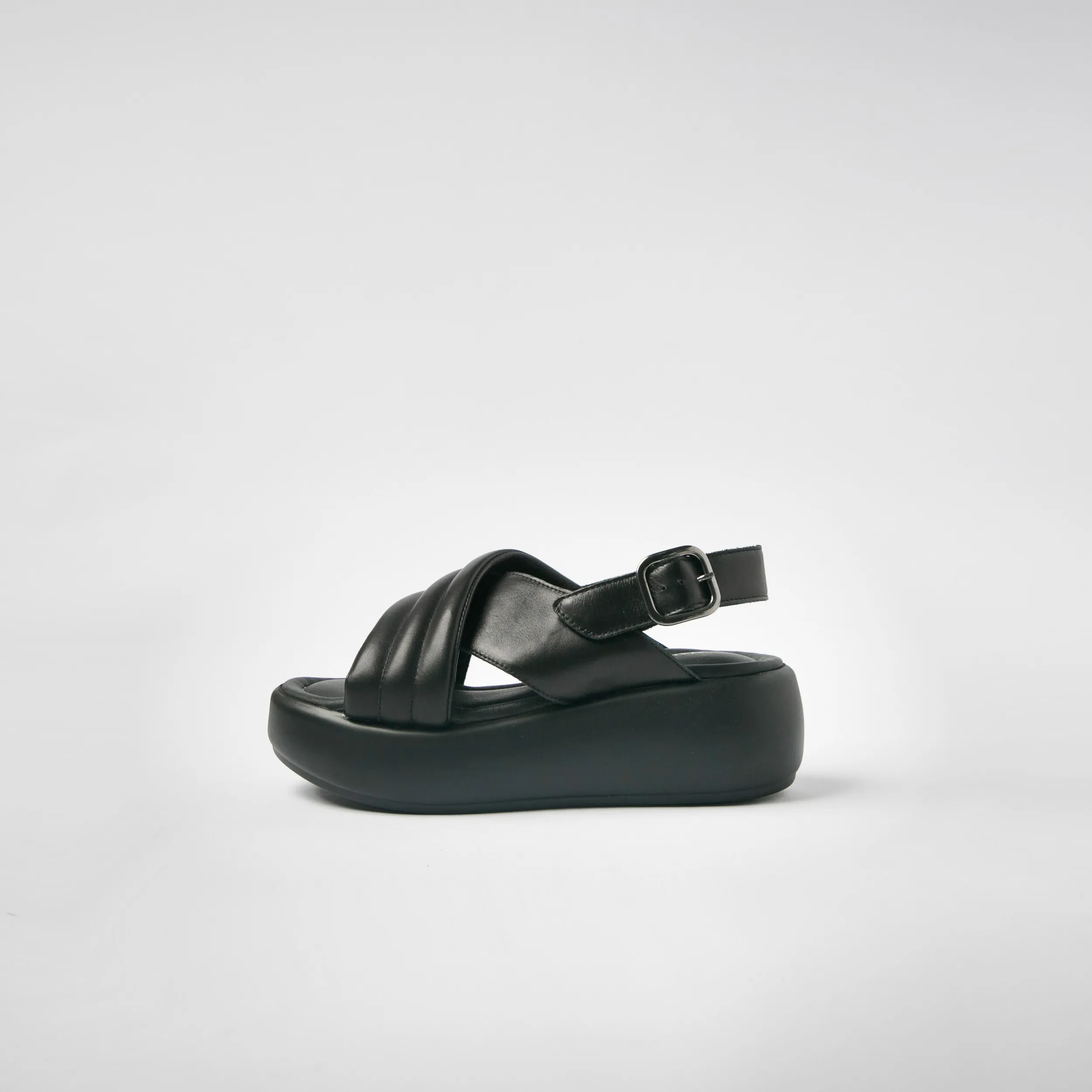 Cross-Band Leather Sandals