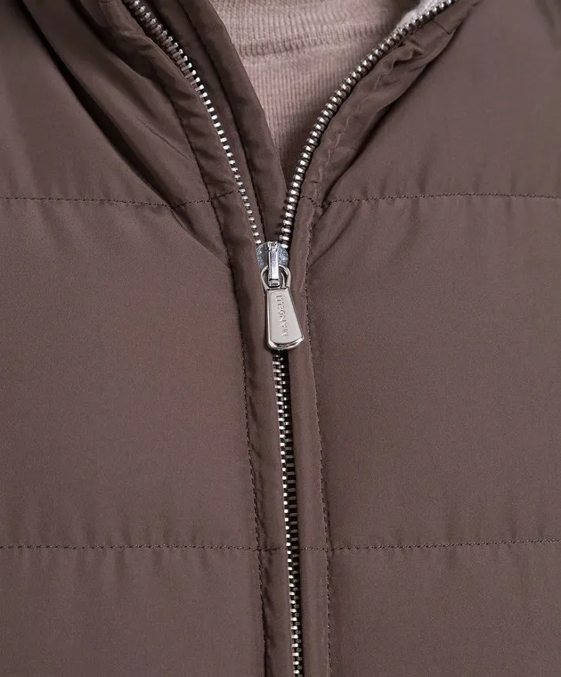 Enrico Mandelli Brown Down Vest A7T7754209