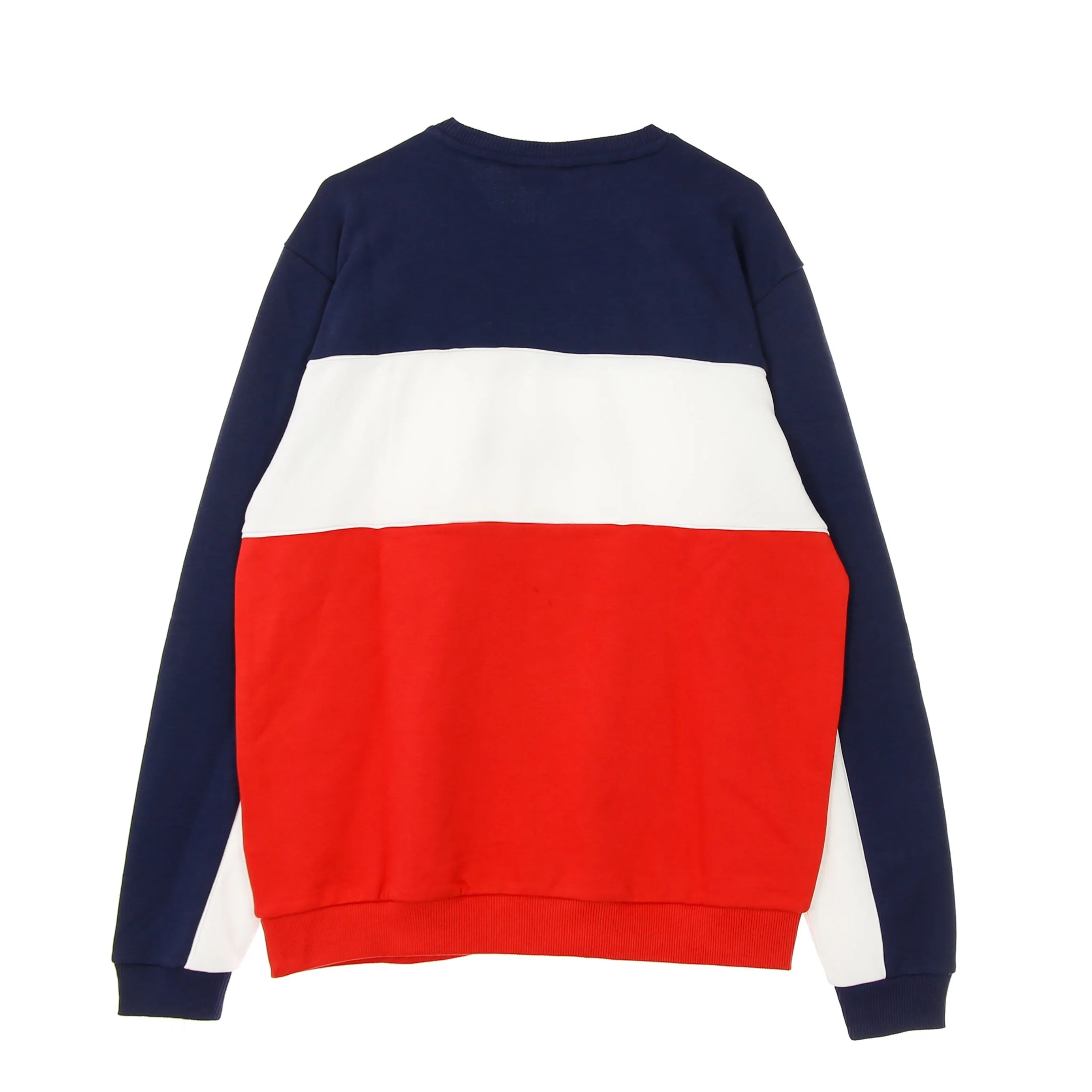 Felpa Leggera Girocollo Uomo Aqil Blocked Crew Sweat True Red/black Iris/bright White