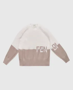 Fendi kids milk wool sweater JUG025AJ1L812