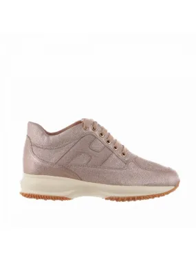 Interact metal crackle leather shoes.