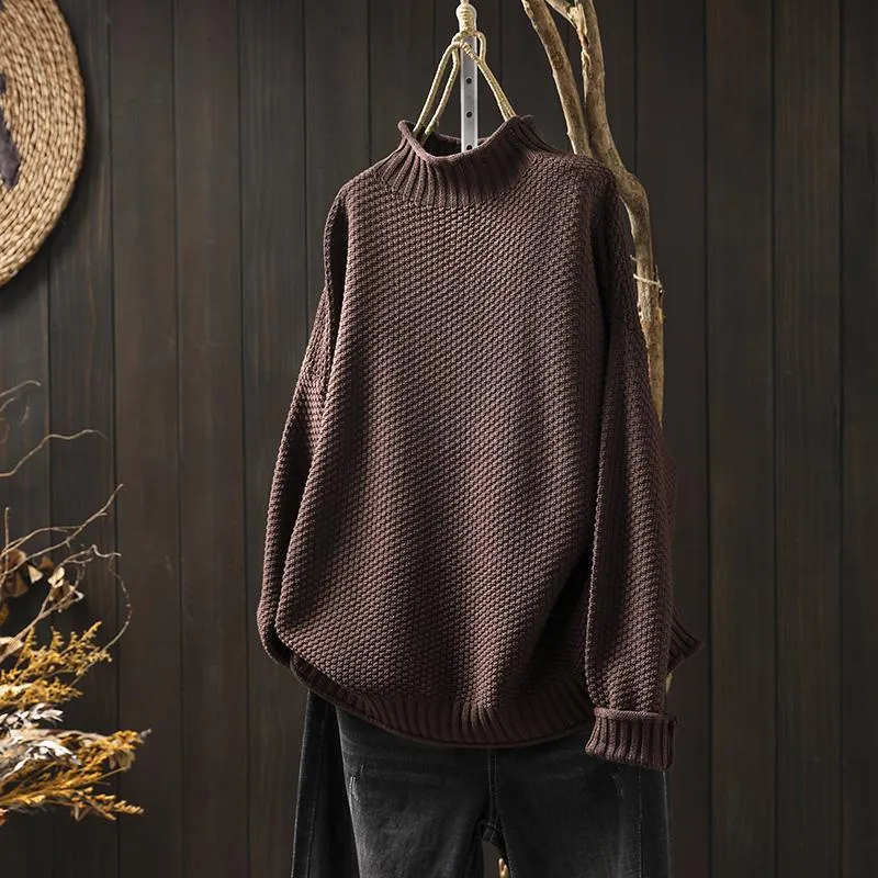 Loose Fit High Neck Sweater