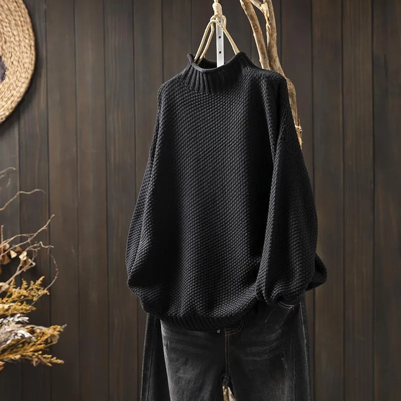 Loose Fit High Neck Sweater