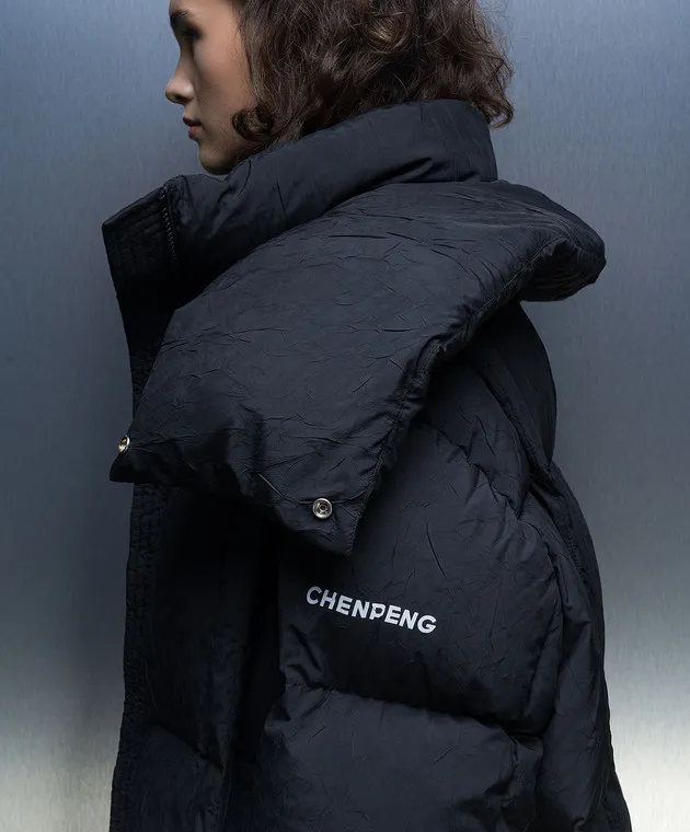 MM6 Maison Margiela Black Logo Print Oversized Puffer Jacket S62AA0077S78461