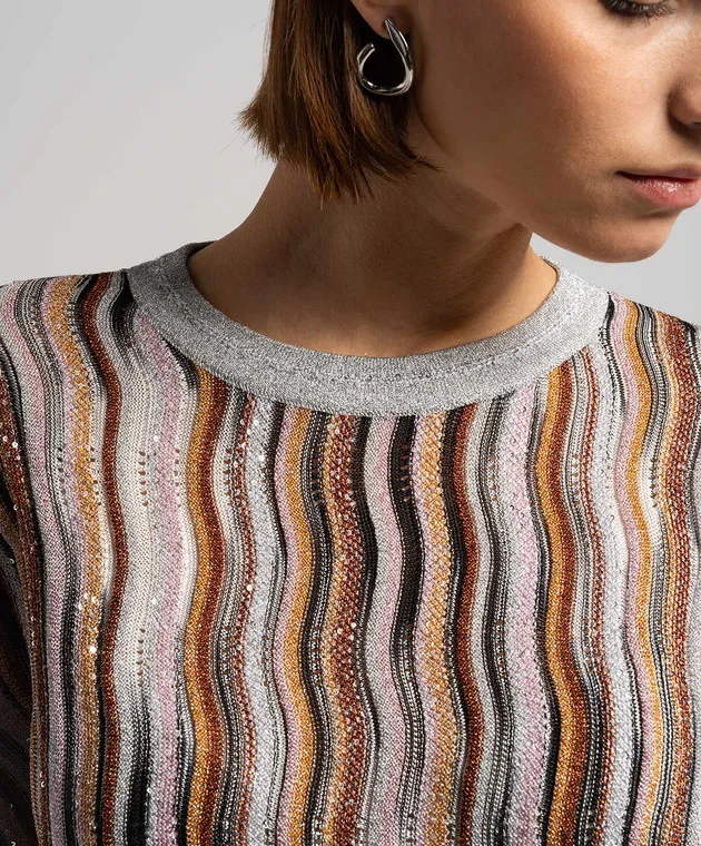 Missoni Sequin Structured Knit Sweater DS23WN1QBK025O