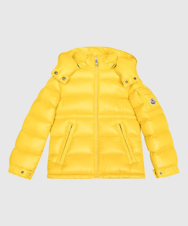 Yellow Moncler ENFANT kids' down jacket Dalles 1A00083689501214