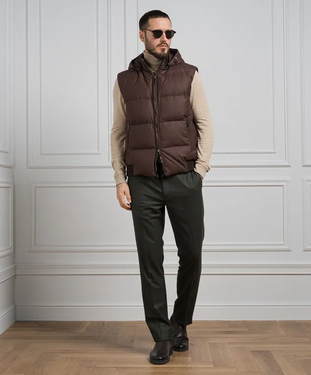 Stefano Ricci Brown Down Vest MRJ3400031W610