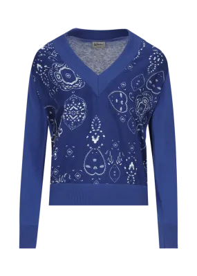V-neck sweater Lualina design