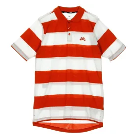 Vintage Coral Stripe Polo Shirt