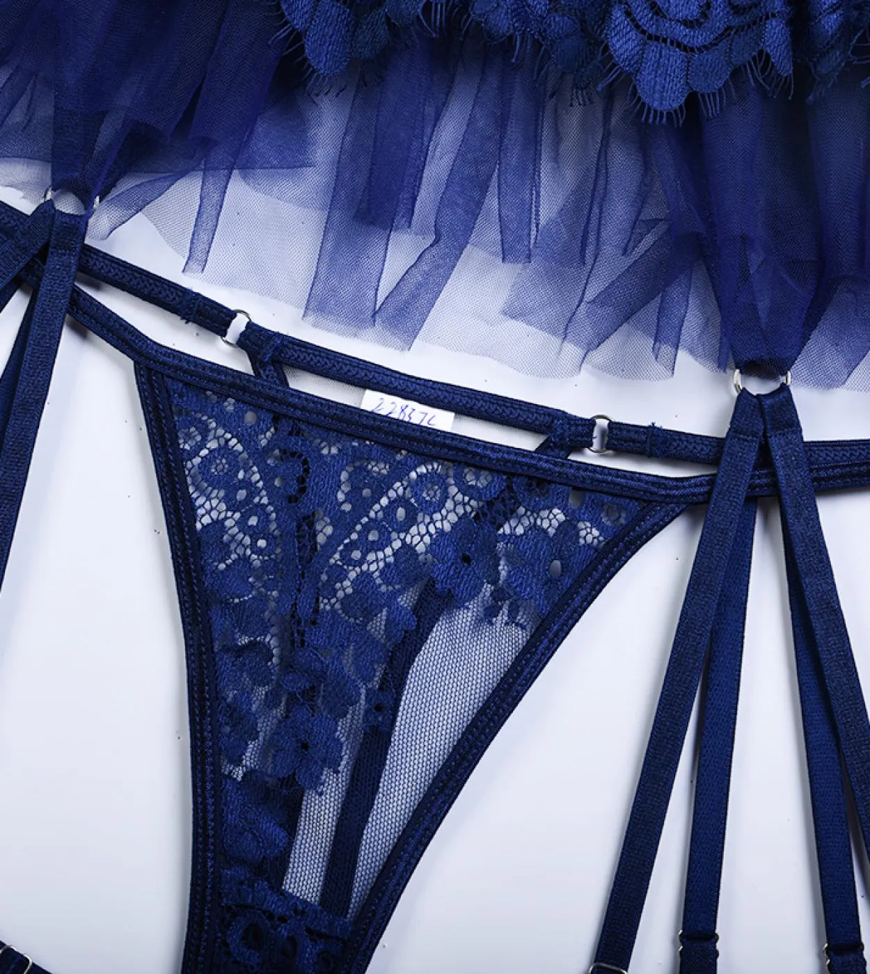 Luxury Lace 3-Piece Bra Set Vintage Patchwork Women's Lingerie Set